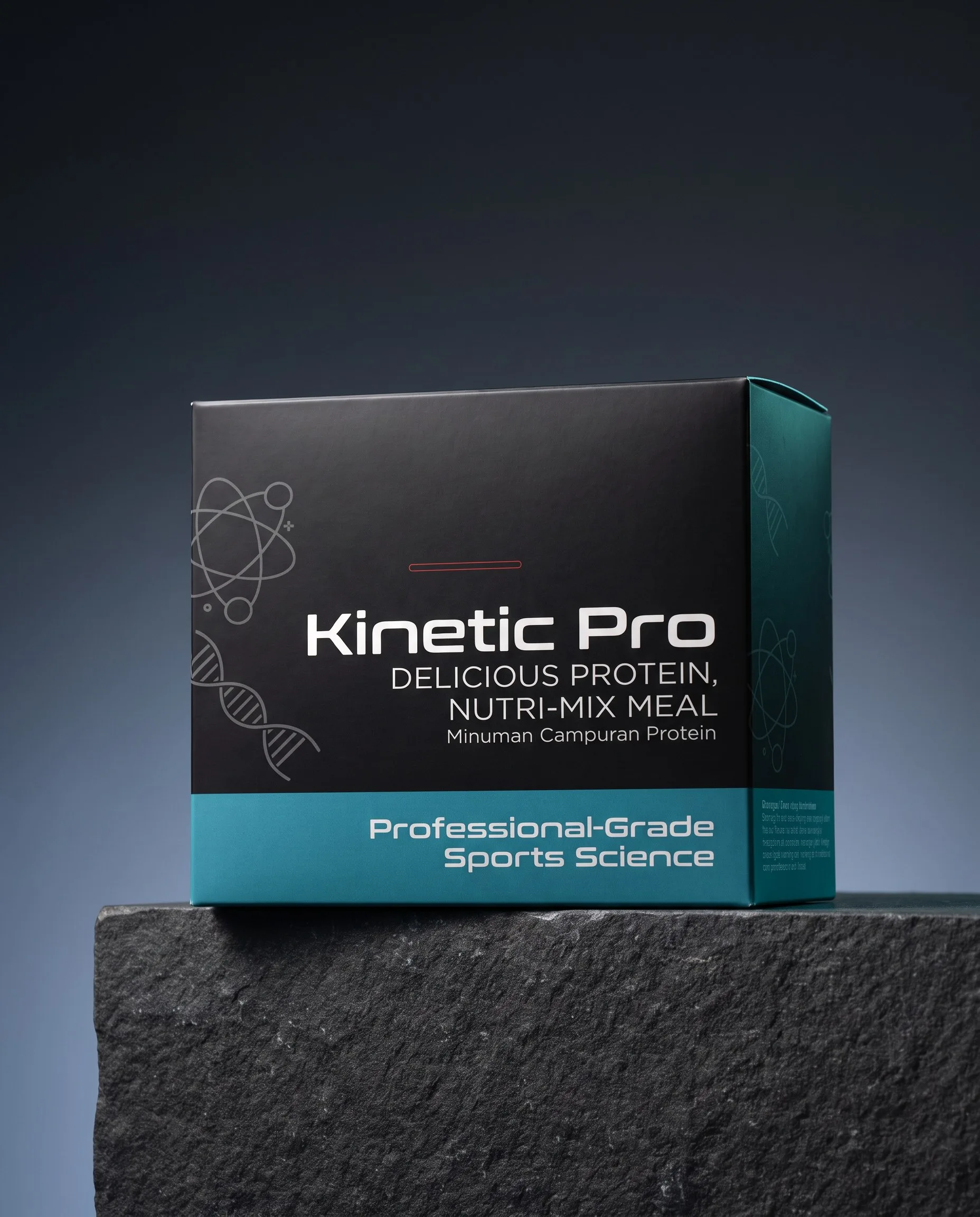 Kinetic Pro box on a dark basalt block